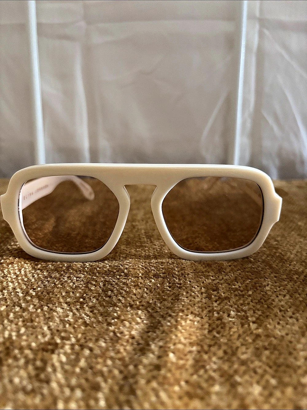 Square Frame Glasses in White & Good condition